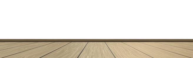 realistico pavimento in legno chiaro e parete bianca, sfondo per la presentazione - vettore
