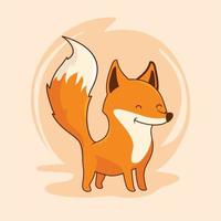illustrazioni di volpe simpatici animali dei cartoni animati vettore
