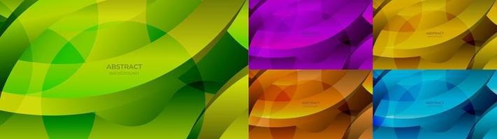 astratto sfondo colorato sfumatura verde, viola, giallo, arancione e blu. illustrazione vettoriale