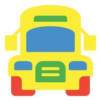 autobus icona o logo illustrazione piatto colore stile vettore