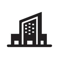 edificio cartello icona nel piatto stile. appartamento vettore illustrazione . architettura attività commerciale concetto.