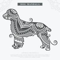 vettore di mandala di cane. elementi decorativi d'epoca. modello orientale, illustrazione vettoriale.