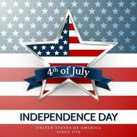 4 th luglio Stati Uniti d'America stella, indipendenza giorno. vettore illustrazione