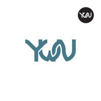 lettera ywn monogramma logo design vettore