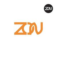 lettera Zon monogramma logo design vettore