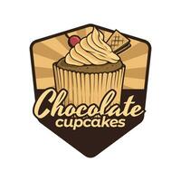 cioccolato Cupcake disegno logo modello vettore