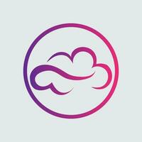 nube pendenza logo. nube e freccia concetto. il branding per inizio su, agenzia, app, Software, Banca dati, ospitando, informatica, server, eccetera. premio vettore logo modello design