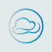 nube pendenza logo. nube e freccia concetto. il branding per inizio su, agenzia, app, Software, Banca dati, ospitando, informatica, server, eccetera. premio vettore logo modello design