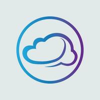 nube pendenza logo. nube e freccia concetto. il branding per inizio su, agenzia, app, Software, Banca dati, ospitando, informatica, server, eccetera. premio vettore logo modello design