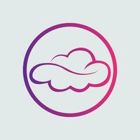 nube pendenza logo. nube e freccia concetto. il branding per inizio su, agenzia, app, Software, Banca dati, ospitando, informatica, server, eccetera. premio vettore logo modello design