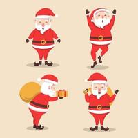 collezione di personaggi di Babbo Natale vettore