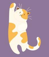 carino gatto vettore icona arte. semplice cartone animato scarabocchio gatto icona arti