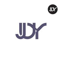 lettera juy monogramma logo design vettore