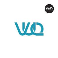 lettera vuq monogramma logo design vettore