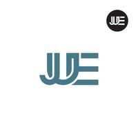 lettera jue monogramma logo design vettore