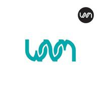 lettera wnm monogramma logo design vettore
