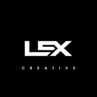 lex lettera iniziale logo design modello vettore illustrazione