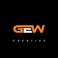 gew lettera iniziale logo design modello vettore illustrazione