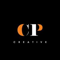 cp lettera iniziale logo design modello vettore illustrazione