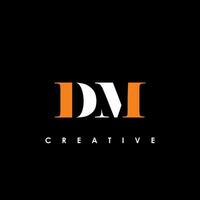 dm lettera iniziale logo design modello vettore illustrazione