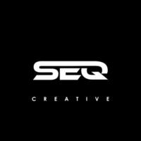 seq lettera iniziale logo design modello vettore illustrazione