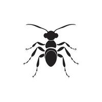 formica nero icona isolato su bianca sfondo. vettore illustrazione.