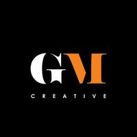 gm lettera iniziale logo design modello vettore illustrazione