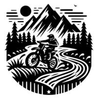 motocross supermoto sport da corsa Vintage ▾ illustrazione arte. logo motocross vettore