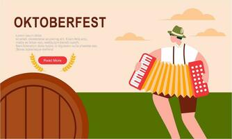 oktoberfest orizzontale bandiera vettore design