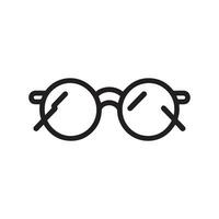 minimalista occhiali logo su un' bianca sfondo vettore