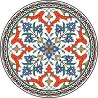 vettore colorato il giro Turco ornamento. ottomano cerchio, squillo, telaio. musulmano modello per macchiato bicchiere