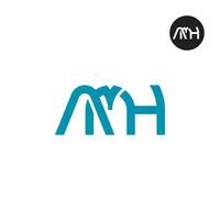 lettera amh monogramma logo design vettore