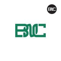 lettera bnc monogramma logo design vettore