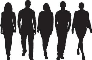 persone silhouette vettore impostato 13