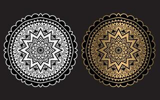 lusso oro mandala, colorato mandala per henné, mehndi, tatuaggio, decorativo etnico ornamentale elementi, orientale modelli, Arabo mandala design. vettore