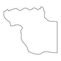 jufra quartiere carta geografica, amministrativo divisione di Libia. vettore illustrazione.