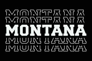 patriottico Stati Uniti d'America stato Montana maglietta design vettore