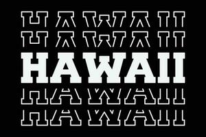 patriottico Stati Uniti d'America stato Hawaii maglietta design vettore