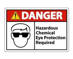 Pericolo chimico pericoloso protezione degli occhi richiesto simbolo segno isolato su sfondo trasparente, illustrazione vettoriale