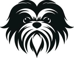 silhouette personaggio shih tzu cane, carino logo. vettore