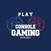 gioco consolle logo, gamer design gamepad illustrazione simbolo modello vettore