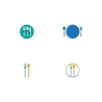 cucchiaio e forchetta logo e simbolo immagine vettoriale