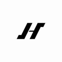 jh lettera logo disegno, j h. jh logo nero su bianca sfondo, iniziale lettera jh connesso cerchio maiuscolo monogramma logo. vettore
