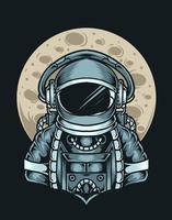 illustrazione astronauta con la luna vettore