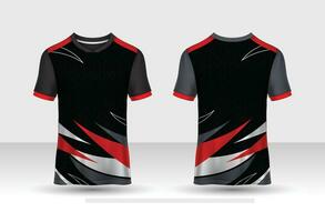 modello di design sportivo per t-shirt, mockup di maglia da calcio per squadra di calcio. vista frontale e posteriore uniforme. vettore