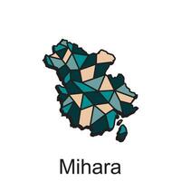 carta geografica città di Mihara mondo carta geografica internazionale vettore modello con schema grafico stile, isolato su bianca sfondo