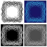 impostato di vettore montatura e sfondi nel il modulo di ondulato Linee e contorto filo