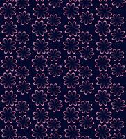 senza soluzione di continuità vettore astratto modello nel il modulo di contorno rosa fiori su un' blu sfondo