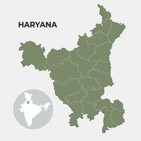 haryana locator carta geografica mostrando quartiere e suo capitale vettore