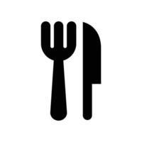 forchetta e coltello silhouette stile icona disegno, cucinare cucina mangiare cibo ristorante casa menù cena pranzo cucinando e pasto tema vettore illustrazione